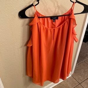 Kaari Blue Women’s Cold Shoulder Blouse - Orange (Size XL)